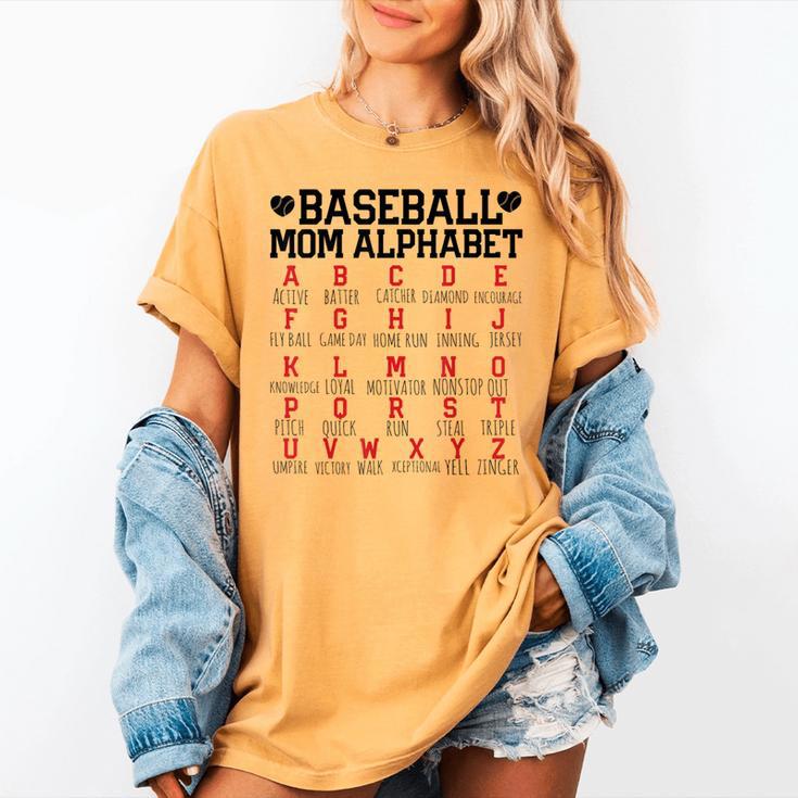 Baseball Mom Alphabet Women's Comfort Colors T-Shirt