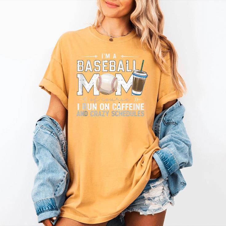 Baseball Mom Caffeine Fueled Game Day Essential Women's Comfort Colors T-Shirt