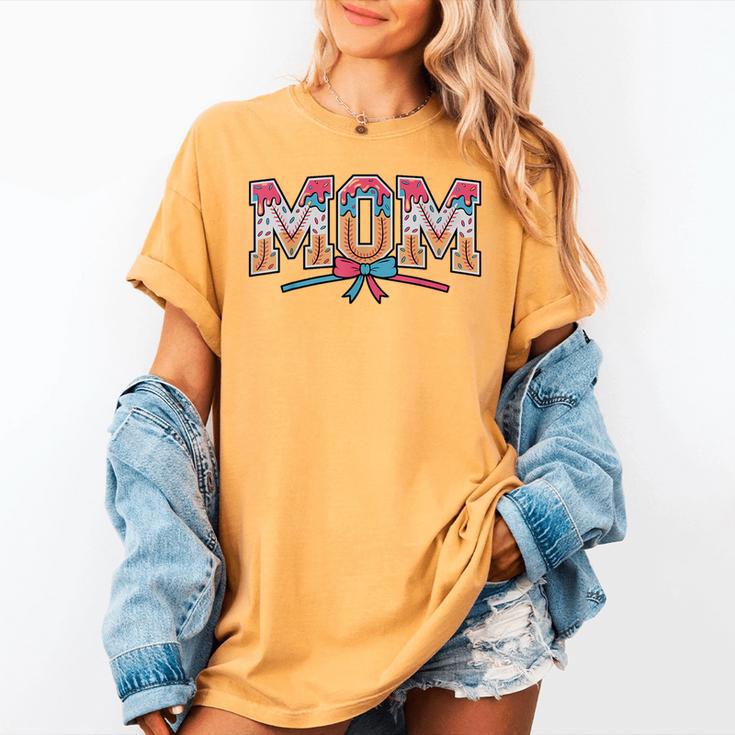 Baseball Mom Coquette Bow Mommy Ice Cream Mother's Day Mom Women's Comfort Colors T-Shirt