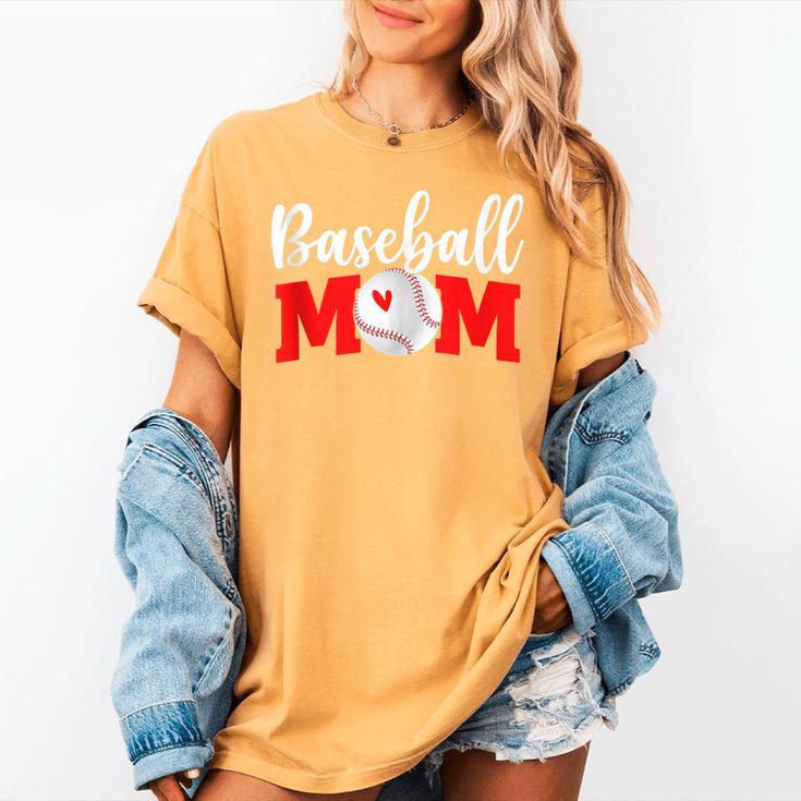 Baseball Mom Cute Letter Print Women Cute Mother's Day Women's Comfort Colors T-Shirt Baseball Mom Cute Letter Print Women Cute Mother's Day Women's Comfort Colors T-Shirt