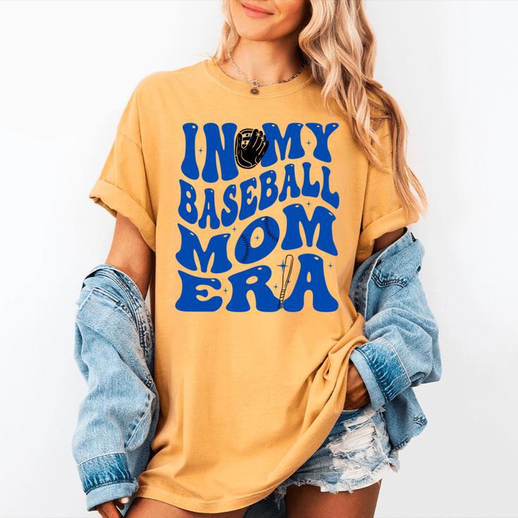 In My Baseball Mom Ear Blue Women's Comfort Colors T-Shirt