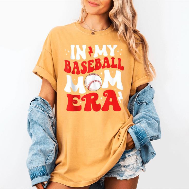 In My Baseball Mom Era Cute Groovy Baseball Women's Comfort Colors T-Shirt In My Baseball Mom Era Cute Groovy Baseball Women's Comfort Colors T-Shirt