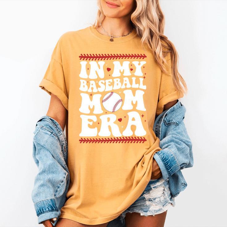 In My Baseball Mom Era Groovy Baseball Mom Team Mother's Day Women's Comfort Colors T-Shirt In My Baseball Mom Era Groovy Baseball Mom Team Mother's Day Women's Comfort Colors T-Shirt