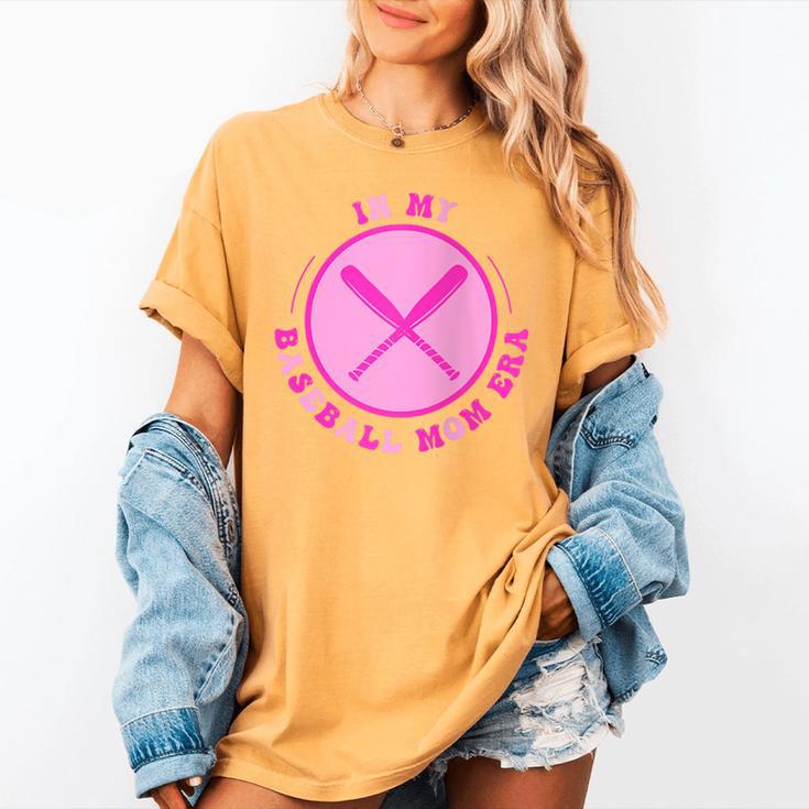 In My Baseball Mom Era Retro Game Day Mom Era 2 Sides Women's Comfort Colors T-Shirt In My Baseball Mom Era Retro Game Day Mom Era 2 Sides Women's Comfort Colors T-Shirt