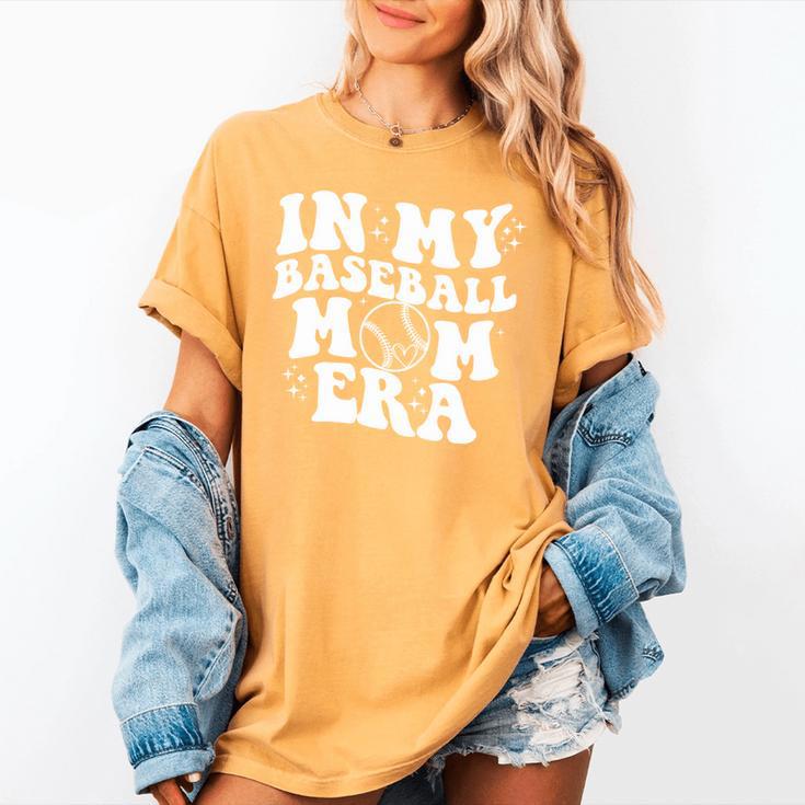 In My Baseball Mom Era Retro Groovy Women's Comfort Colors T-Shirt In My Baseball Mom Era Retro Groovy Women's Comfort Colors T-Shirt