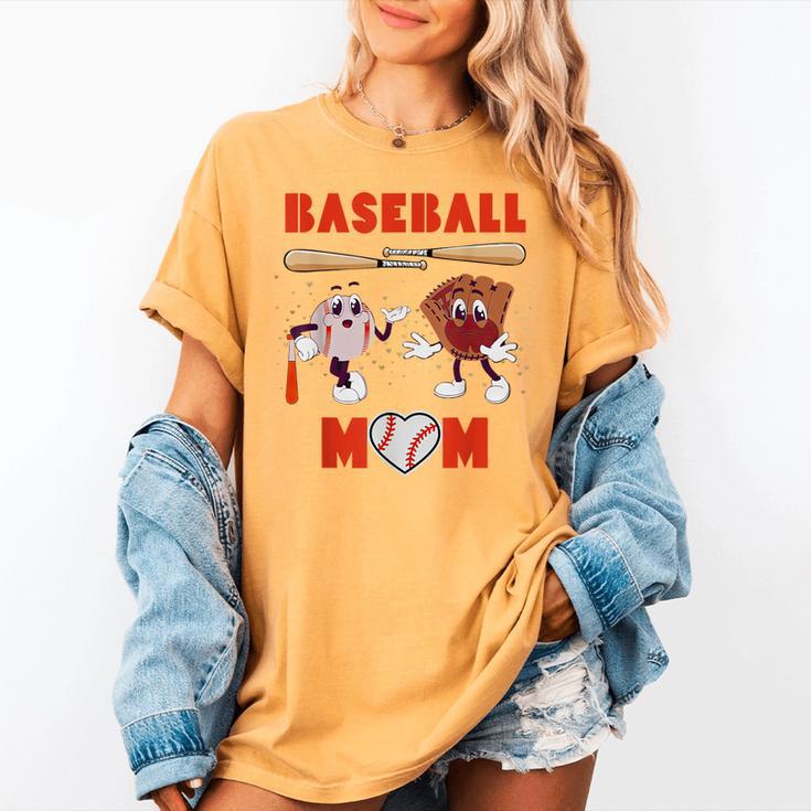 Baseball Mom Heart Baseball Mama Mother's Day Women's Comfort Colors T-Shirt Baseball Mom Heart Baseball Mama Mother's Day Women's Comfort Colors T-Shirt