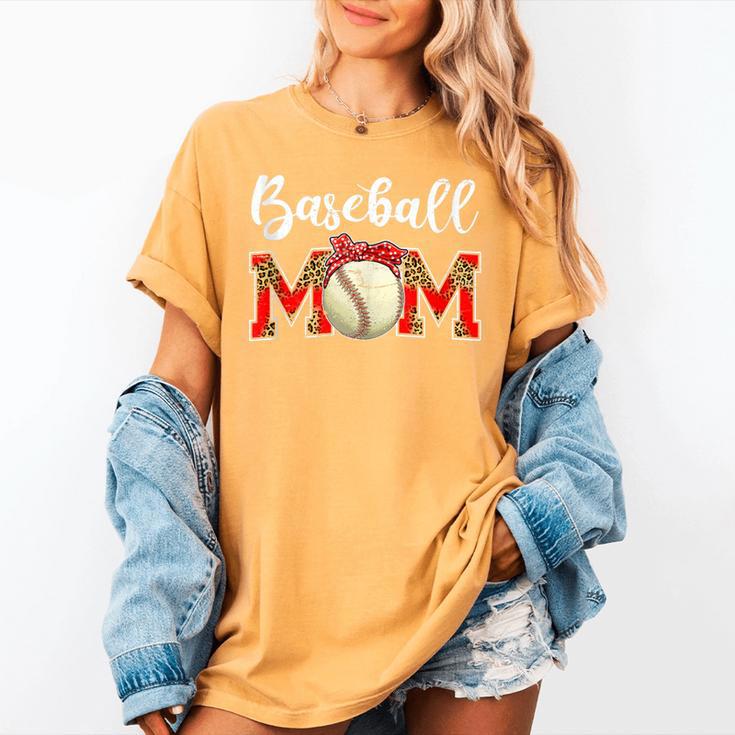 Baseball Mom Leopard Game Day Mom Life Mother's Day Women's Comfort Colors T-Shirt Baseball Mom Leopard Game Day Mom Life Mother's Day Women's Comfort Colors T-Shirt