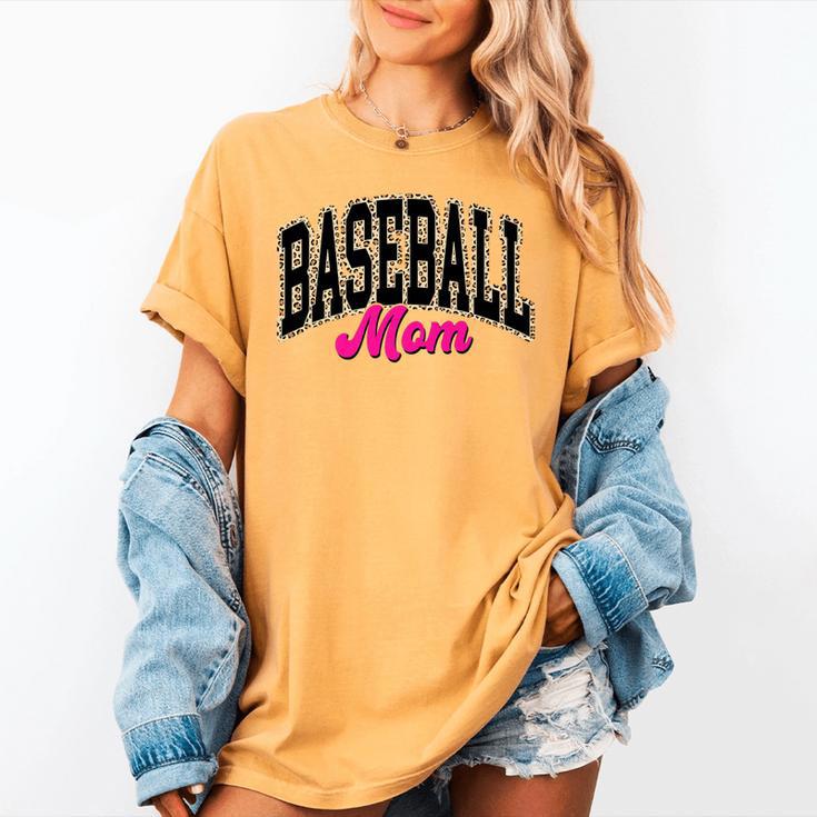 Baseball Mom Leopard Baseball Mama Life Girls Women Baller Premium Women's Comfort Colors T-Shirt