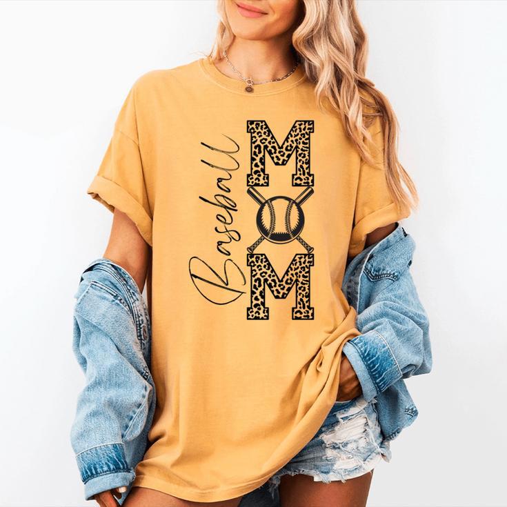 Baseball Mom Leopard Women's Comfort Colors T-Shirt Baseball Mom Leopard Women's Comfort Colors T-Shirt
