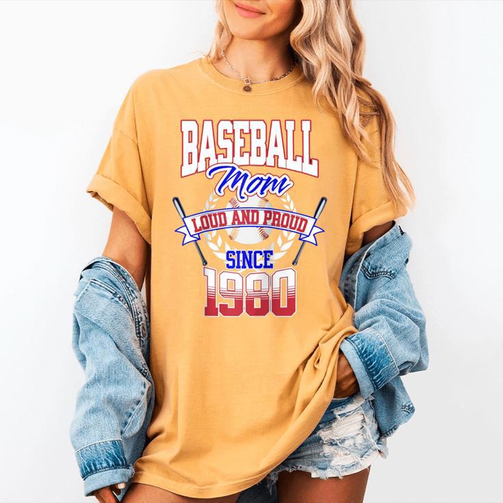 Baseball Mom Loud & Proud Since 1980 Raglan Baseball Tee Women's Comfort Colors T-Shirt Baseball Mom Loud & Proud Since 1980 Raglan Baseball Tee Women's Comfort Colors T-Shirt