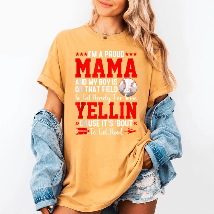 Baseball Mom Mama Baseball Lover Sport Mother's Day Women's Comfort Colors T-Shirt