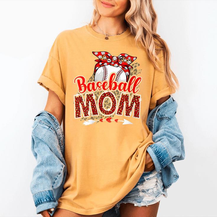 Baseball Mom Mama Mother's Day Leopard Sport Mom Mama Women's Comfort Colors T-Shirt Baseball Mom Mama Mother's Day Leopard Sport Mom Mama Women's Comfort Colors T-Shirt