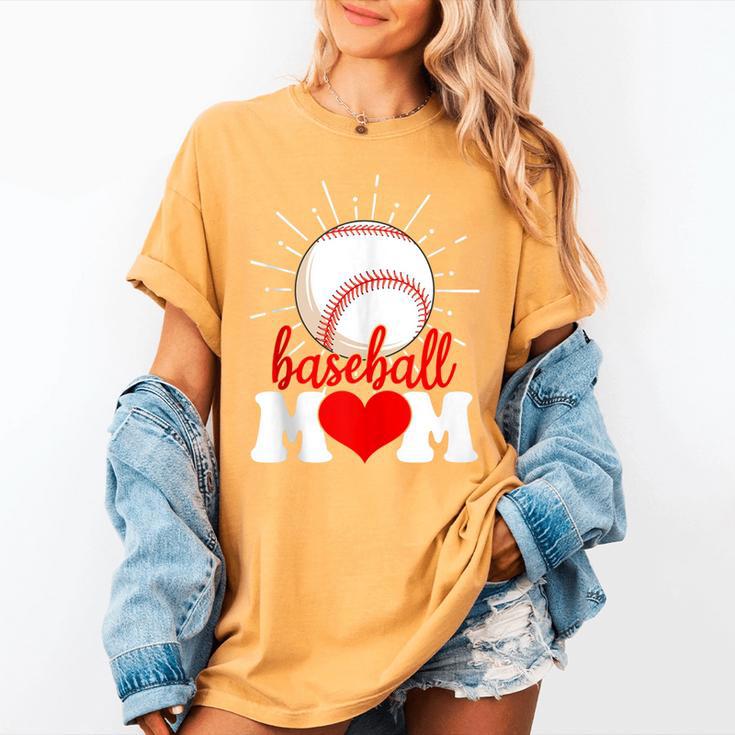 Baseball Mom Mama Mother's Day Sport Lover Women's Comfort Colors T-Shirt Baseball Mom Mama Mother's Day Sport Lover Women's Comfort Colors T-Shirt