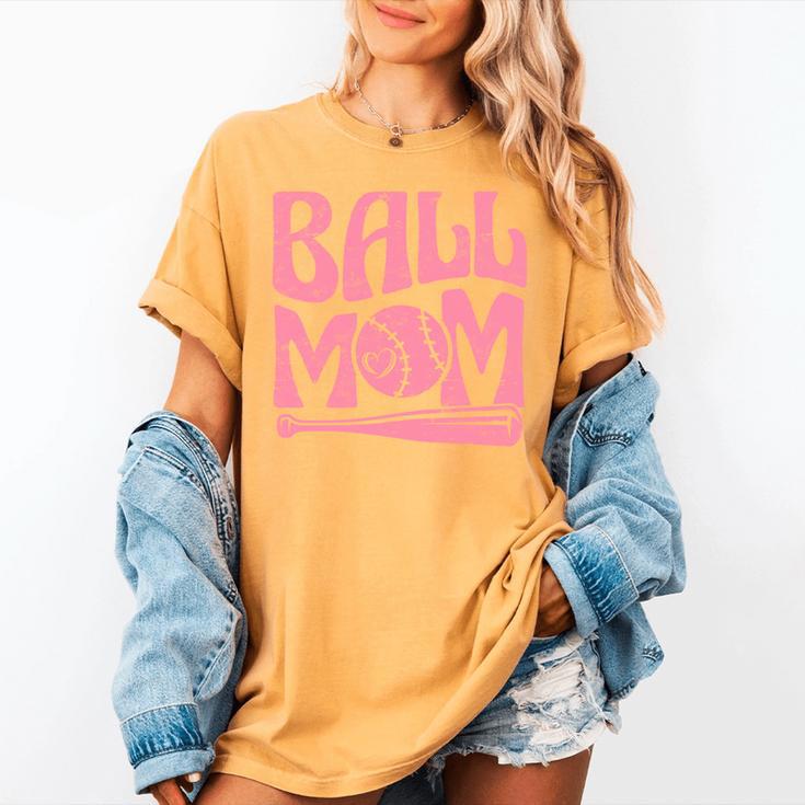 Baseball Mom Pride Heart And Bat Love Game Day Women's Comfort Colors T-Shirt