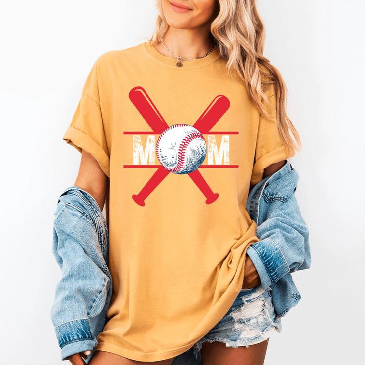 Baseball Mom Red Women's Comfort Colors T-Shirt