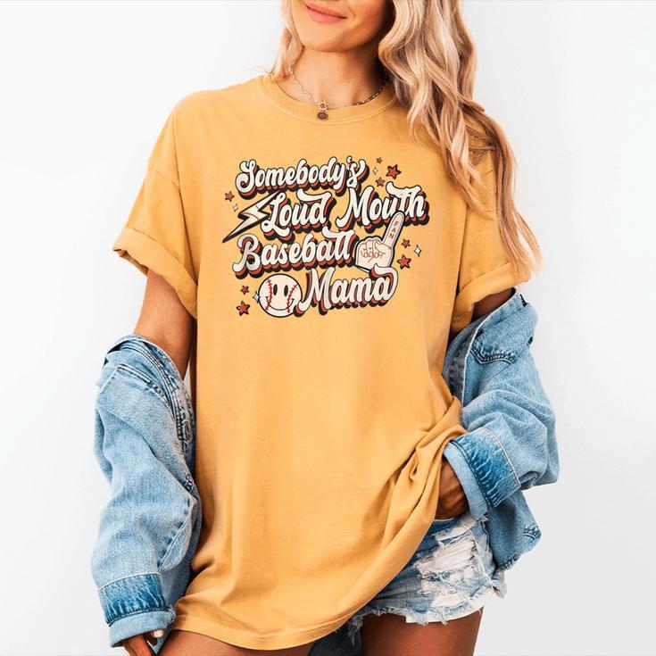 Baseball Mom Somebody's Loud Mouth Baseball Mama Women's Comfort Colors T-Shirt Baseball Mom Somebody's Loud Mouth Baseball Mama Women's Comfort Colors T-Shirt