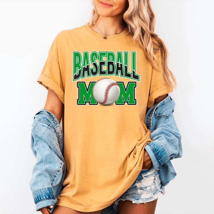 Baseball Mom Sports Green Women's Comfort Colors T-Shirt Baseball Mom Sports Green Women's Comfort Colors T-Shirt