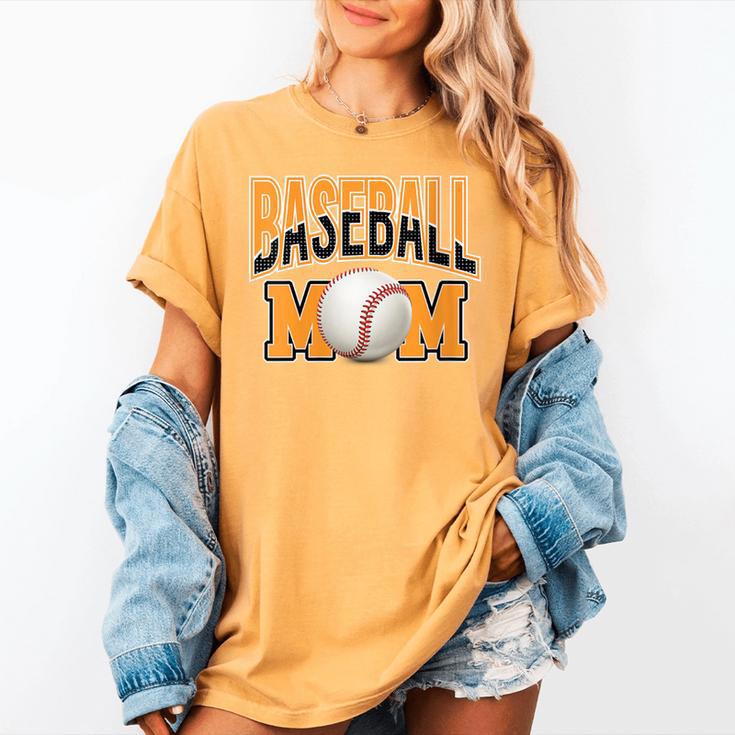 Baseball Mom Sports Orange Women's Comfort Colors T-Shirt