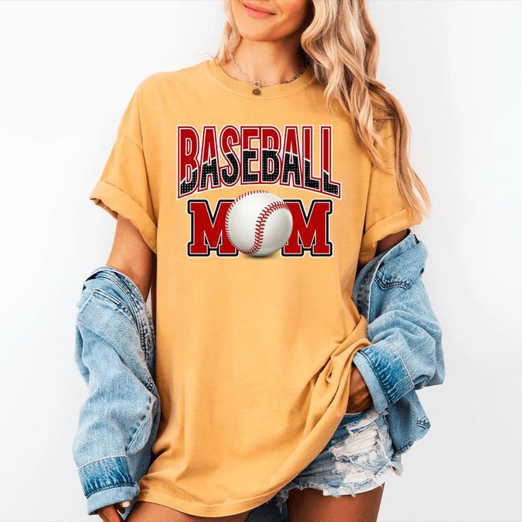 Baseball Mom Sports Red Women's Comfort Colors T-Shirt