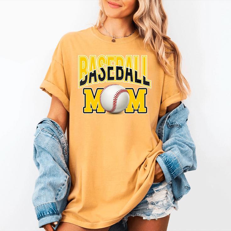 Baseball Mom Sports Mom Yellow Women's Comfort Colors T-Shirt Baseball Mom Sports Mom Yellow Women's Comfort Colors T-Shirt