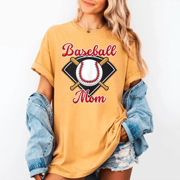 Baseball Mom T-Ball Mom Little League Mom Apparel Women's Comfort Colors T-Shirt