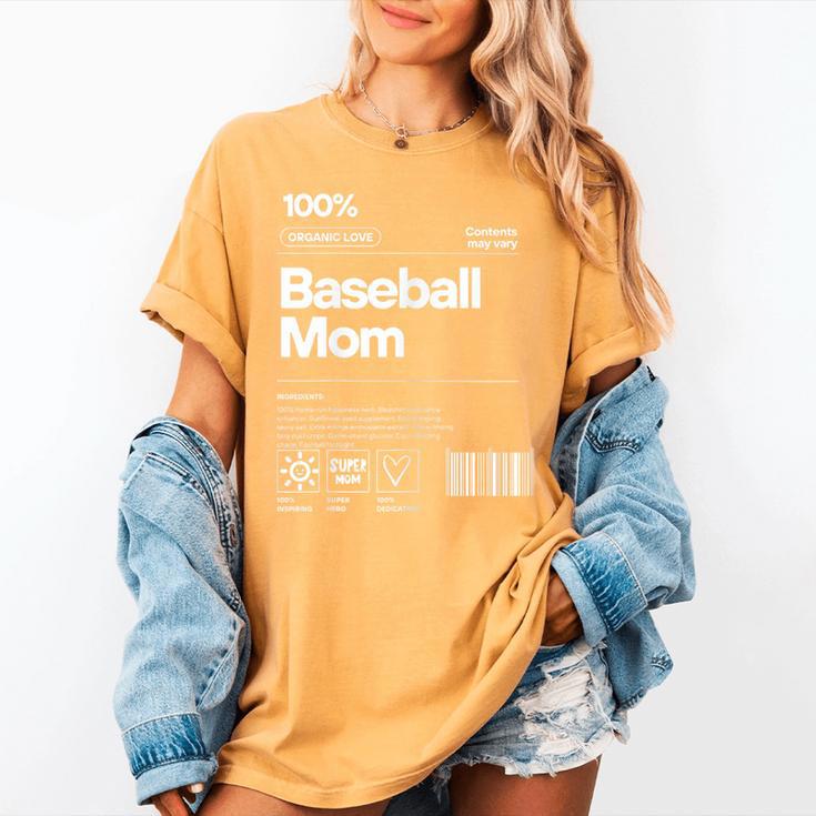 Baseball Mom Graphic Tees For Women Women's Comfort Colors T-Shirt