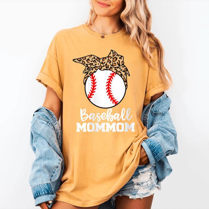 Baseball MomMom Baseball Player Leopard Mom Mom Women's Comfort Colors T-Shirt