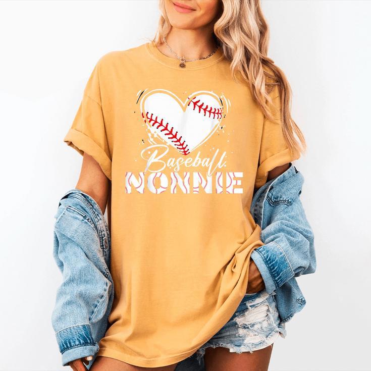 Baseball Nonnie Baseball Heart Women's Comfort Colors T-Shirt