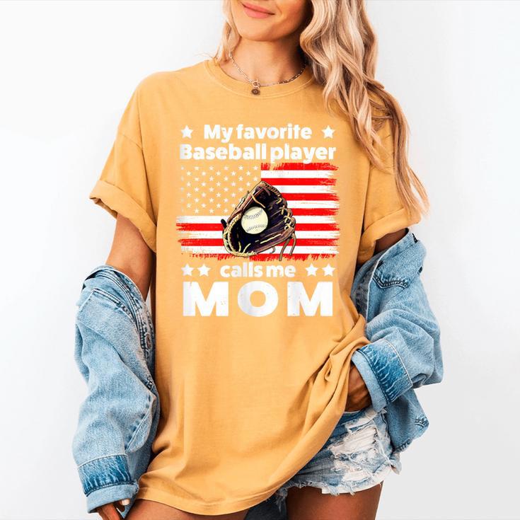 My Baseball Player Calls Me Mom Baseball Mom Women's Comfort Colors T-Shirt My Baseball Player Calls Me Mom Baseball Mom Women's Comfort Colors T-Shirt