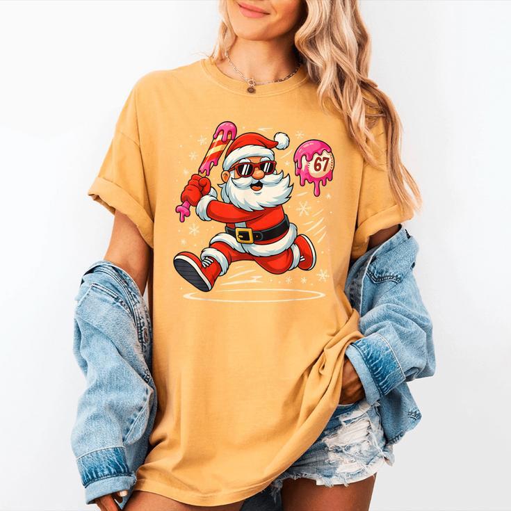 Baseball Santa 67 Baseball Christmas Pajamas Xmas Men Boy 67 Women's Comfort Colors T-Shirt Baseball Santa 67 Baseball Christmas Pajamas Xmas Men Boy 67 Women's Comfort Colors T-Shirt