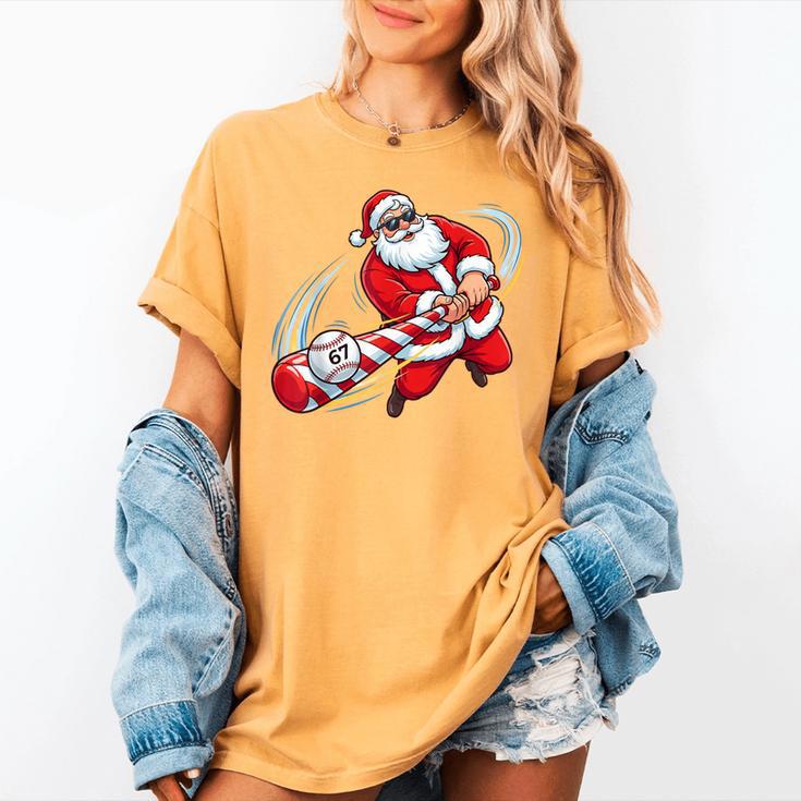 Baseball Santa 67 Christmas Xmas Pajamas Boys Women's Comfort Colors T-Shirt Baseball Santa 67 Christmas Xmas Pajamas Boys Women's Comfort Colors T-Shirt