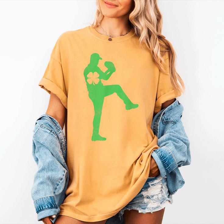 Baseball Shamrock St Patrick's Day Saint Paddy's Women's Comfort Colors T-Shirt Baseball Shamrock St Patrick's Day Saint Paddy's Women's Comfort Colors T-Shirt