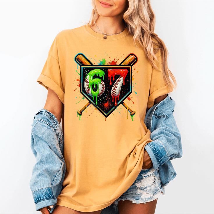 Baseball Six Seven 67 Meme Ice Cream Drip Xmas Women Men Women's Comfort Colors T-Shirt