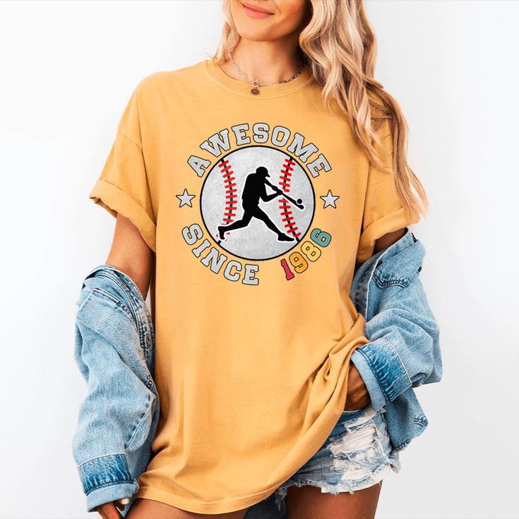 Birthday Baseball Lover 40 Years Old Awesome Since 1986 Premium Tri-Blend Women's Comfort Colors T-Shirt Birthday Baseball Lover 40 Years Old Awesome Since 1986 Premium Tri-Blend Women's Comfort Colors T-Shirt