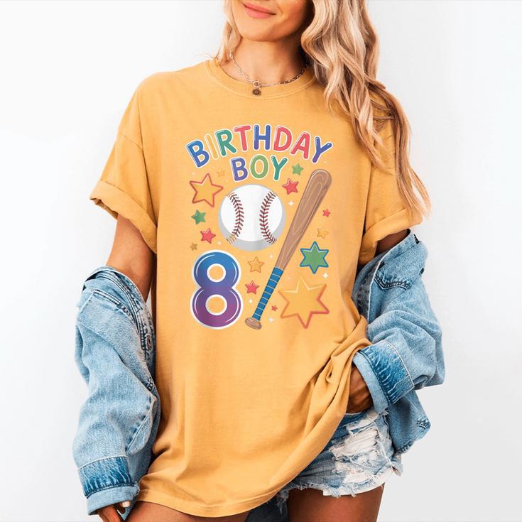 Birthday Boy 8th Birthday Baseball Women's Comfort Colors T-Shirt Birthday Boy 8th Birthday Baseball Women's Comfort Colors T-Shirt