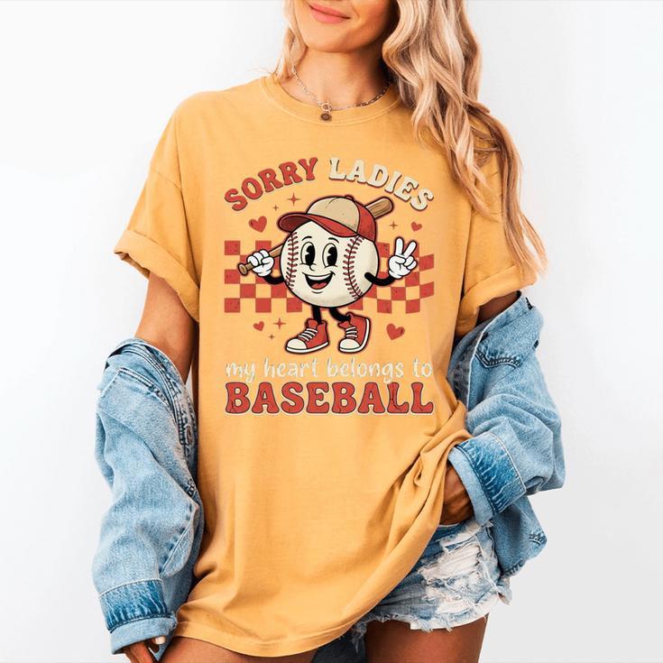 Boys & Women Men Baseball Valentine With Hearts Sporty Love Women's Comfort Colors T-Shirt Boys & Women Men Baseball Valentine With Hearts Sporty Love Women's Comfort Colors T-Shirt