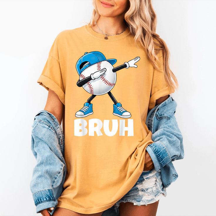 Boys Baseball Graphic Tee Teen Apparel Cute Meme Bruh Women's Comfort Colors T-Shirt