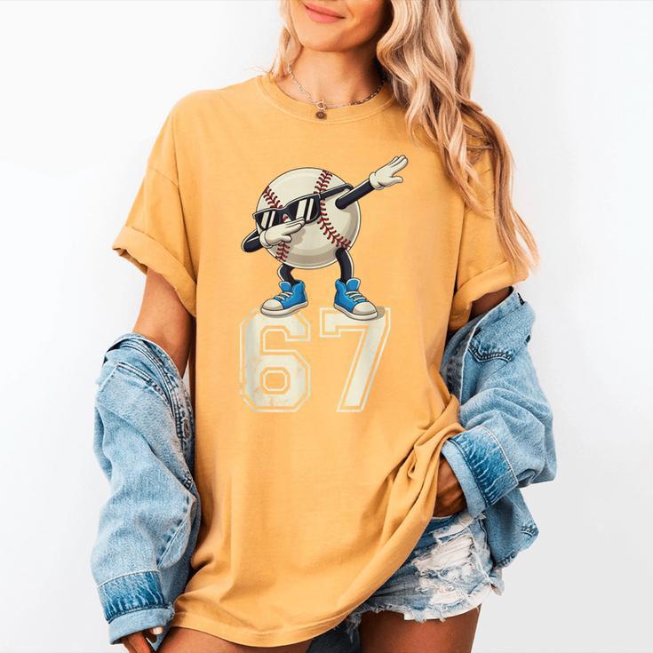Boys Kids 67 Six Seven Sunglasses Dabbing Baseball Lover Women's Comfort Colors T-Shirt Boys Kids 67 Six Seven Sunglasses Dabbing Baseball Lover Women's Comfort Colors T-Shirt