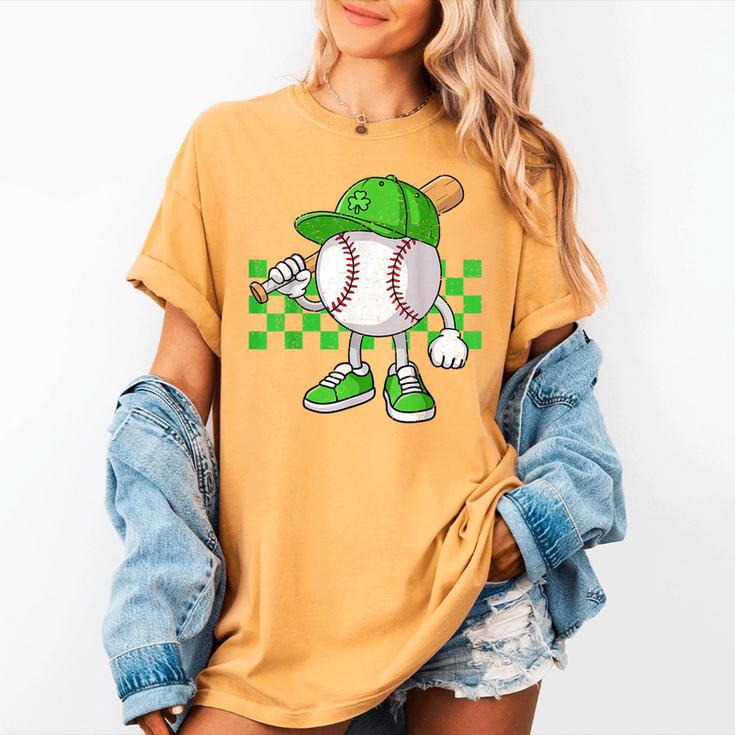 Boys St Patricks Day Baseball Player Pitcher Coach Kids Women's Comfort Colors T-Shirt Boys St Patricks Day Baseball Player Pitcher Coach Kids Women's Comfort Colors T-Shirt