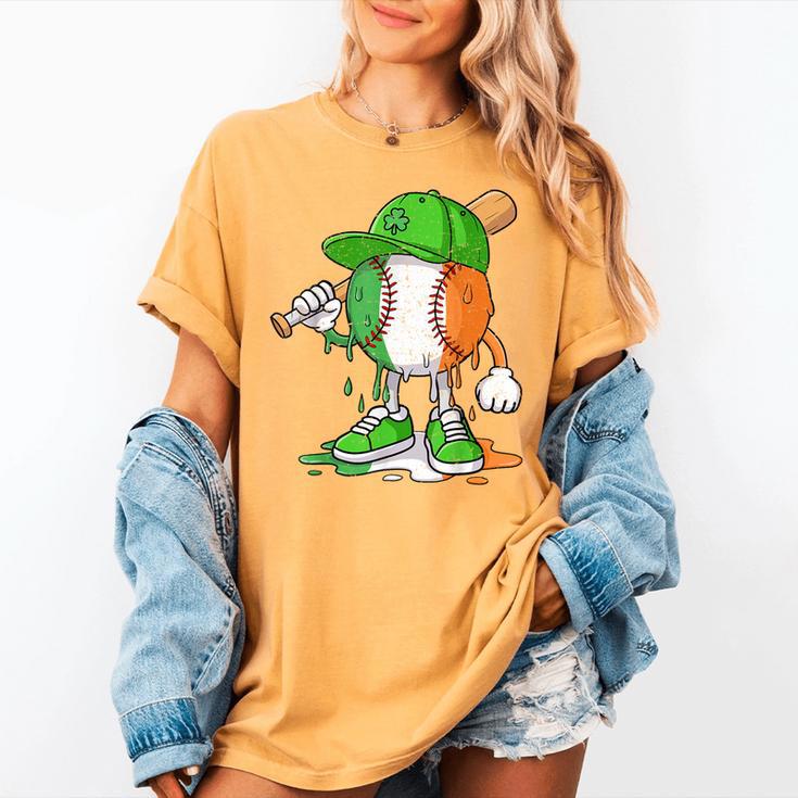 Boys St Patricks Day Irish Flag Kids Baseball Ice Cream Drip Women's Comfort Colors T-Shirt Boys St Patricks Day Irish Flag Kids Baseball Ice Cream Drip Women's Comfort Colors T-Shirt