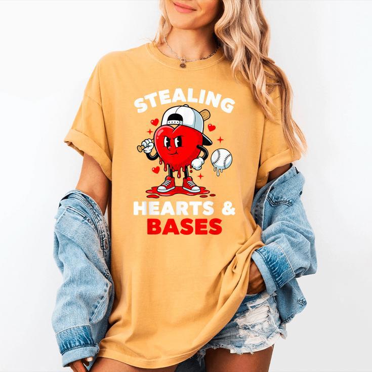 Boys Valentines Baseball Drip Icecream Stealing Hearts Kids Women's Comfort Colors T-Shirt