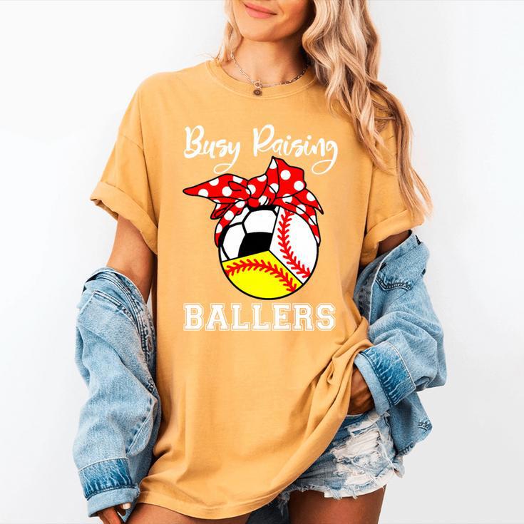 Busy Raising Ballers Baseball Softball Soccer Mom Premium Tri-Blend Women's Comfort Colors T-Shirt Busy Raising Ballers Baseball Softball Soccer Mom Premium Tri-Blend Women's Comfort Colors T-Shirt
