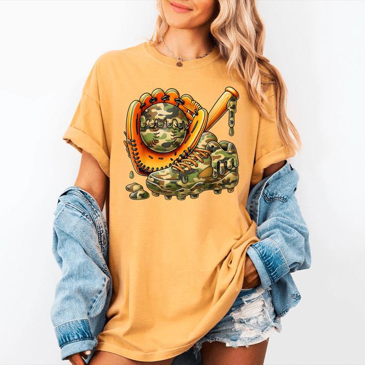 Camo Ice Cream Drip Baseball Stuff Baseball Drip Boys Women's Comfort Colors T-Shirt Camo Ice Cream Drip Baseball Stuff Baseball Drip Boys Women's Comfort Colors T-Shirt