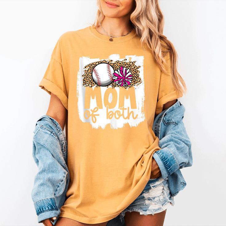 Cheer Baseball Mom Of Both Baseball And Cheer Mother Women's Comfort Colors T-Shirt