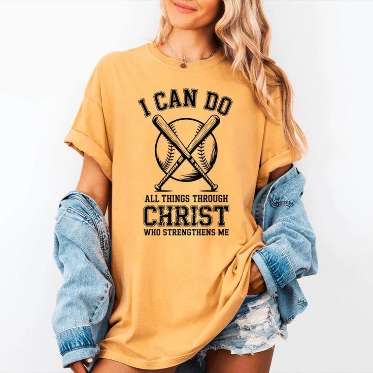 Christian Baseball Philippians 4 Women's Comfort Colors T-Shirt