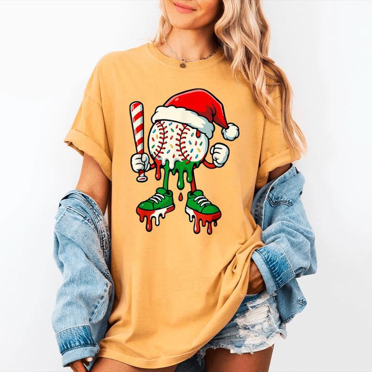 Christmas Baseball Drip For Boys Ice Cream Drip Baseball Women's Comfort Colors T-Shirt