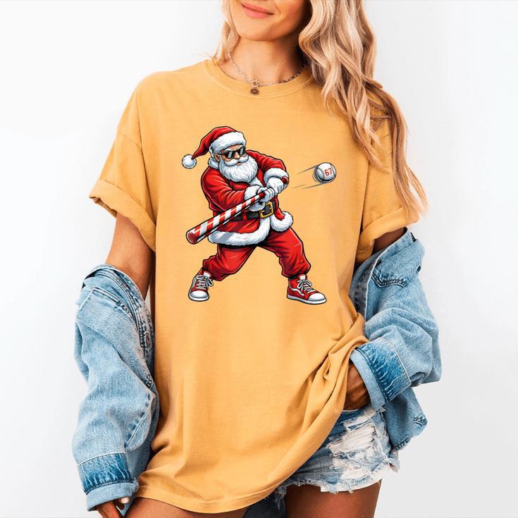 Christmas Baseball Player Santa Xmas Boys Men Toddler Women's Comfort Colors T-Shirt Christmas Baseball Player Santa Xmas Boys Men Toddler Women's Comfort Colors T-Shirt