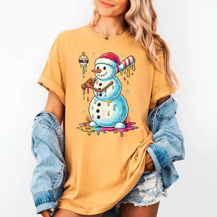 Christmas Baseball Snowman Drip For Boys Men Girls Women Women's Comfort Colors T-Shirt Christmas Baseball Snowman Drip For Boys Men Girls Women Women's Comfort Colors T-Shirt
