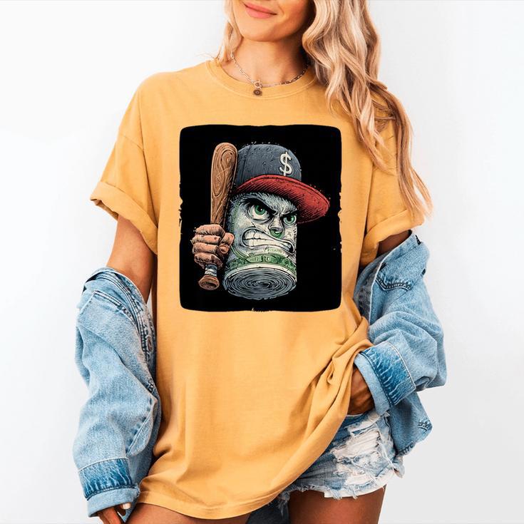 Cool Dollar Bill Guy With Cap And Baseball Costume Premium Tri-Blend Women's Comfort Colors T-Shirt