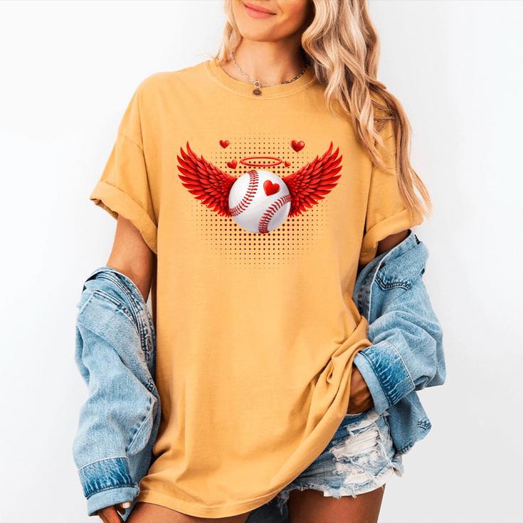 Cute Baseball &Cupid Wings Happy Valentines Boys Men Women's Comfort Colors T-Shirt Cute Baseball &Cupid Wings Happy Valentines Boys Men Women's Comfort Colors T-Shirt